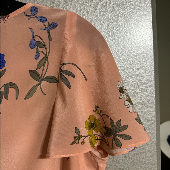 J.Crew Silk flutter-sleeve floral top size small - Picture 7 of 11